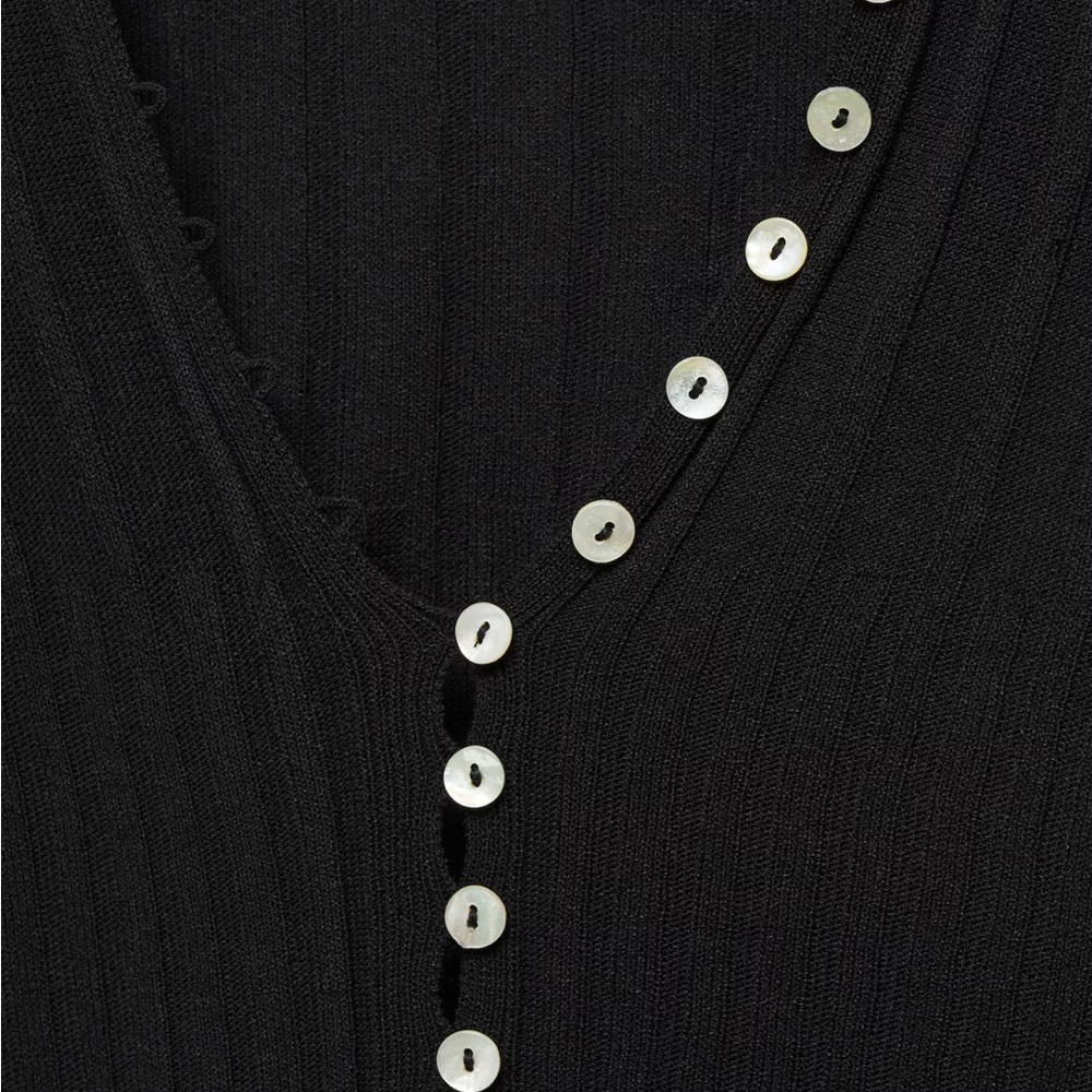 NWT Mango Ribbed Cardigan with Button Detail - Picture 14 of 16